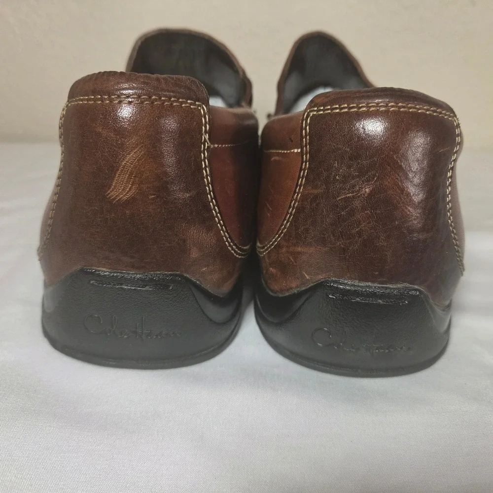 Cole Haan Mens Brown Leather Nike Air Slip On Loafers C08038 G13 Size 13M